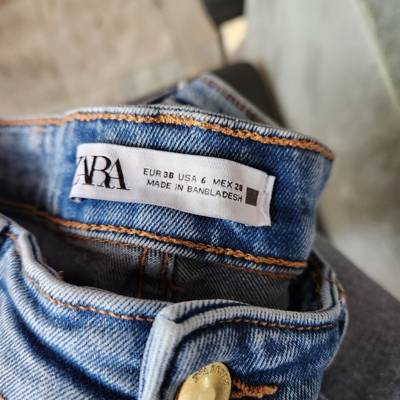 ZARA Set of 2 Mid Rise Skinny Stretch Jeans Size 6 - Picture 12 of 15